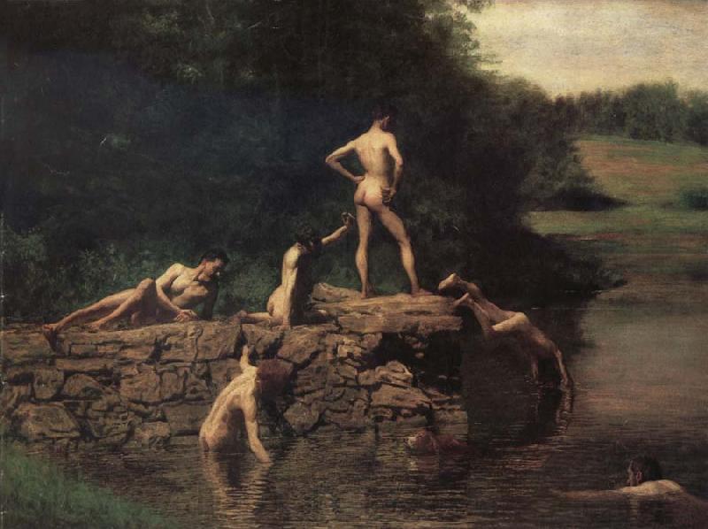 Thomas Eakins The Swiming Hole Norge oil painting art
